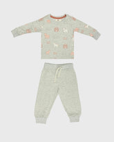 Pijama Pantalon Manga Larga Granja Gris